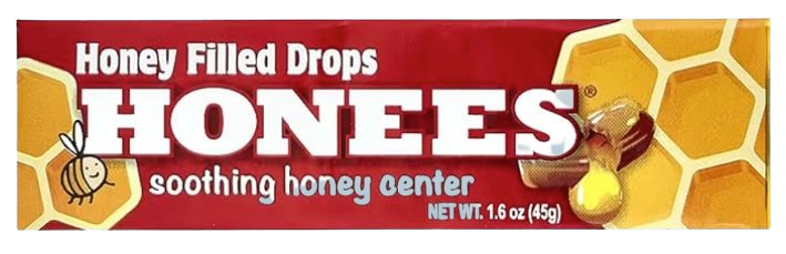 Honees Original Honey Drops Candy – Honey Filled Throat Lozenges (2-Pack)