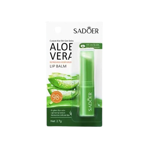 SADOER Aloe Vera Refreshing Moisturizing Lip Balm – 98% Curacao Aloe Extract