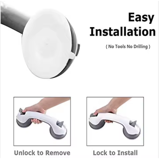 Portable Suction Grab Bar Handle for Bathroom Safety