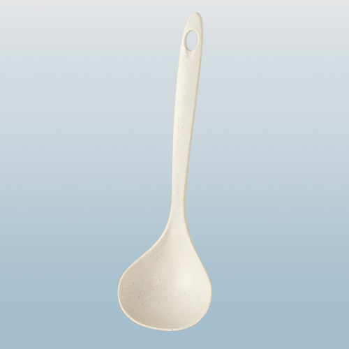 Household Kitchen Solid Color Ladle Spoon with Hanging Hole
