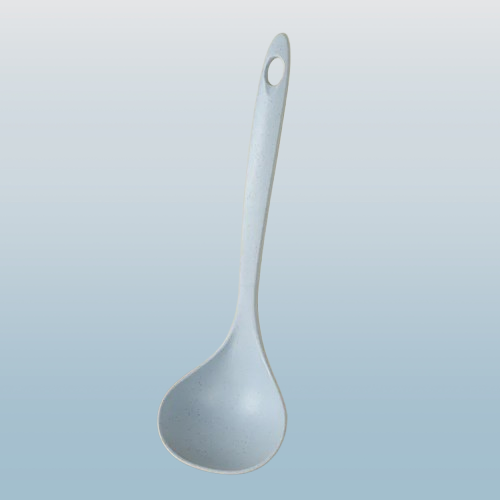 Household Kitchen Solid Color Ladle Spoon with Hanging Hole