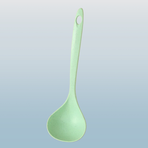 Household Kitchen Solid Color Ladle Spoon with Hanging Hole