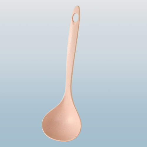 Household Kitchen Solid Color Ladle Spoon with Hanging Hole
