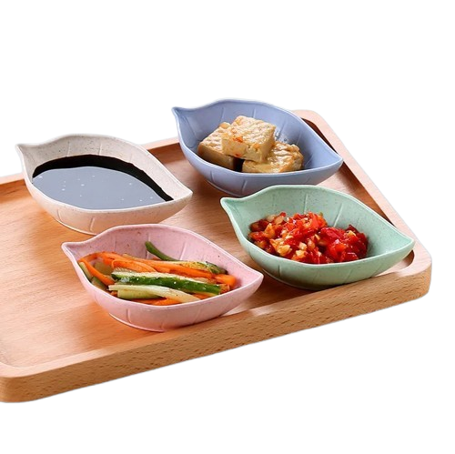 Leaf-Shaped Multi-Purpose Seasoning Dish - Set of 2