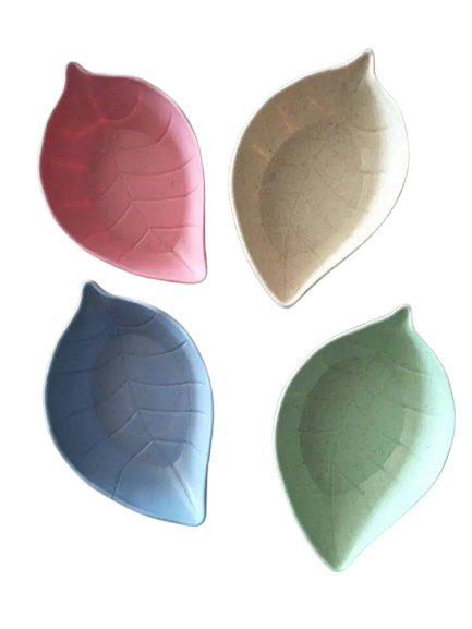 Leaf-Shaped Multi-Purpose Seasoning Dish - Set of 2