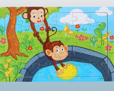 30-Piece Wooden Animal Jigsaw Puzzle for Toddlers