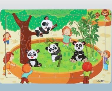 30-Piece Wooden Animal Jigsaw Puzzle for Toddlers