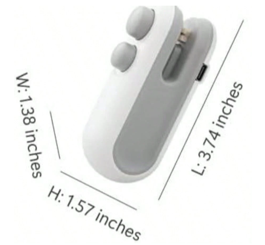 Mini 2-in-1 Bag Sealer with Cutter & Magnet – Handheld Food Storage Tool