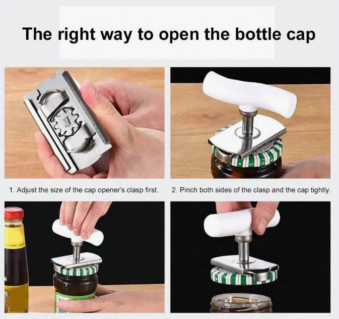 Multi-Function Adjustable Jar & Bottle Cap Opener – Labor-Saving Screw Cap Tool
