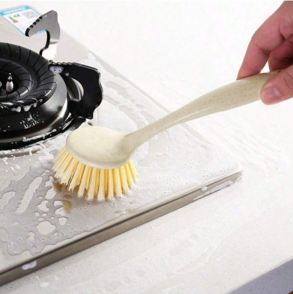 Eco-Friendly Wheat Straw Kitchen Brush – Durable Bristle Scrubber for Dishes, Pots & Pans