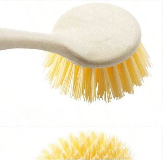Eco-Friendly Wheat Straw Kitchen Brush – Durable Bristle Scrubber for Dishes, Pots & Pans