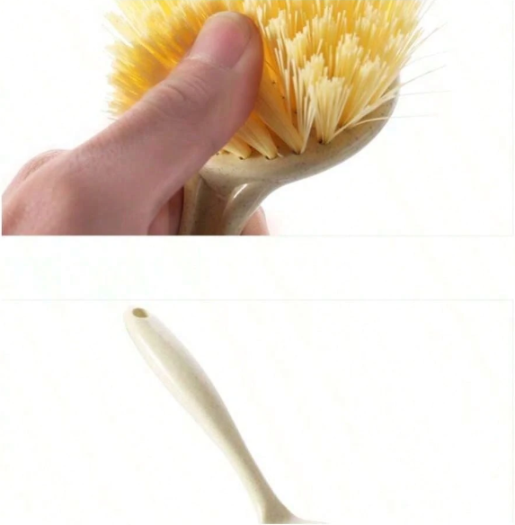 Eco-Friendly Wheat Straw Kitchen Brush – Durable Bristle Scrubber for Dishes, Pots & Pans