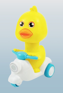 Cartoon Duck Pull-Back Scooter Toy – Colorful Mini Duck Rider for Kids