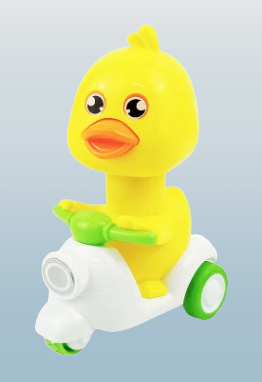 Cartoon Duck Pull-Back Scooter Toy – Colorful Mini Duck Rider for Kids