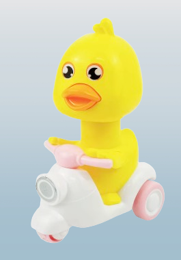 Cartoon Duck Pull-Back Scooter Toy – Colorful Mini Duck Rider for Kids