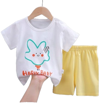 Boys’ 2-Piece Cartoon T-Shirt & Shorts Set – Summer Cotton Outfit