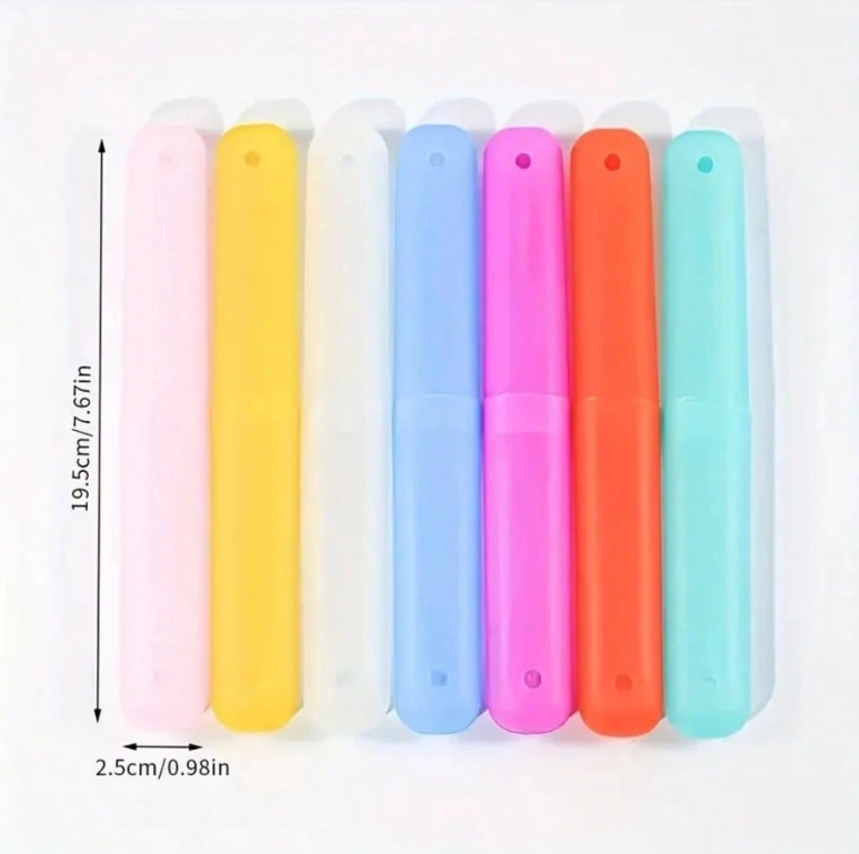 Portable Dust-proof Toothbrush Holder – Compact Travel Case in Vibrant Colors