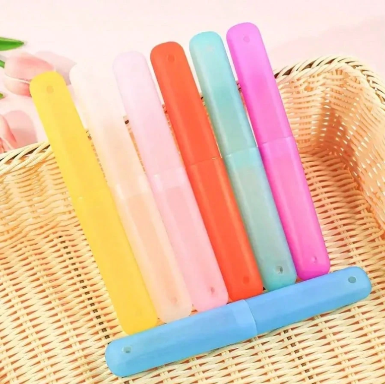 Portable Dust-proof Toothbrush Holder – Compact Travel Case in Vibrant Colors