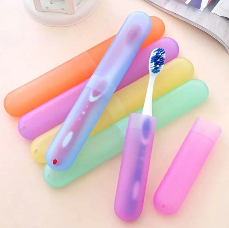 Portable Dust-proof Toothbrush Holder – Compact Travel Case in Vibrant Colors