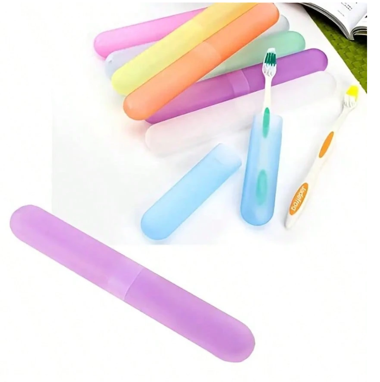 Portable Dust-proof Toothbrush Holder – Compact Travel Case in Vibrant Colors