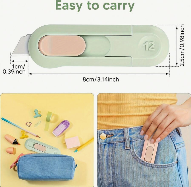 Portable Expandable Mini Envelope Cutter – Compact Utility Knife for Home, Office & School