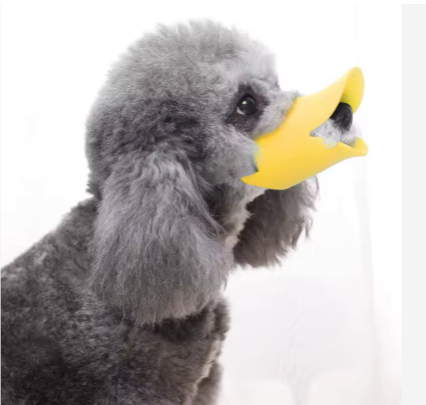 Adjustable Duck-Bill Dog Muzzle – Soft Silicone Pet Mouth Cover