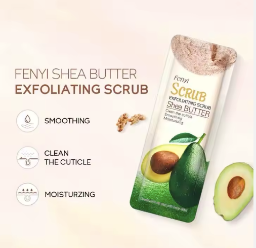 Fenyi Skin Scrub Mini Sachet – 3g (Shea Butter, Honey Peach, or Milk Flavor) - 2 Packs