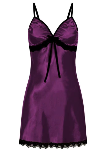 Women's Satin Lace Nightgown – Short Sleepwear Chemise