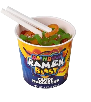 Rainbow Ramen Blast Candy Noodle Cup – 1.87 oz (53g), 2-Pack
