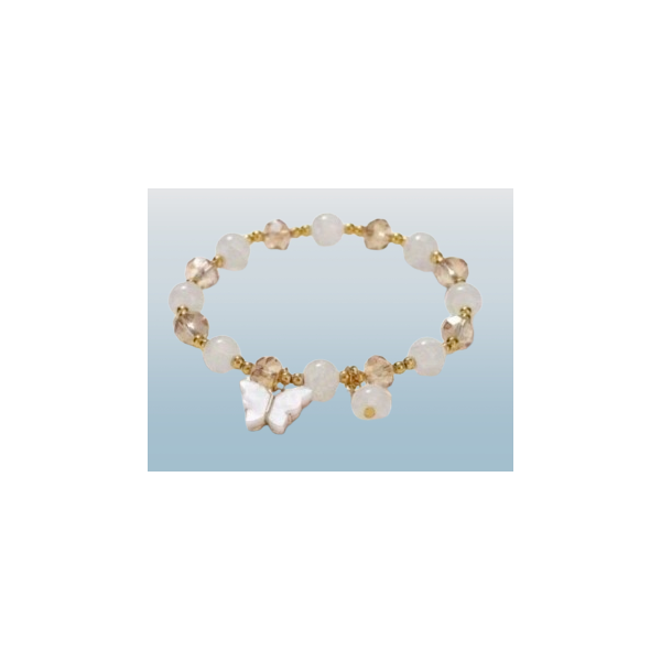Butterfly Charm Beaded Bracelet