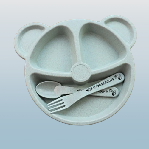 Bear-Shaped Tableware Set ā Sectioned Plate with Spoon & Fork