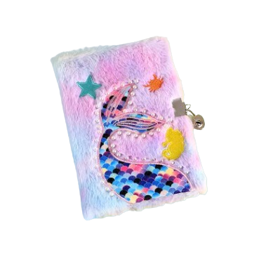 Plush Lock Diary Notebook for Girls ā Cute Furry Journal with Lock