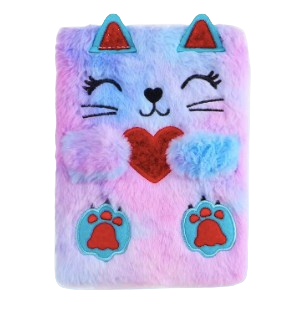 Plush Lock Diary Notebook for Girls ā Cute Furry Journal with Lock