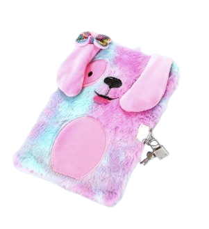 Plush Lock Diary Notebook for Girls ā Cute Furry Journal with Lock