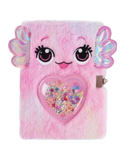 Plush Lock Diary Notebook for Girls ā Cute Furry Journal with Lock