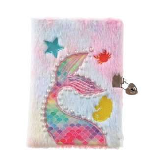 Plush Lock Diary Notebook for Girls ā Cute Furry Journal with Lock