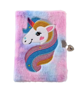 Plush Lock Diary Notebook for Girls ā Cute Furry Journal with Lock