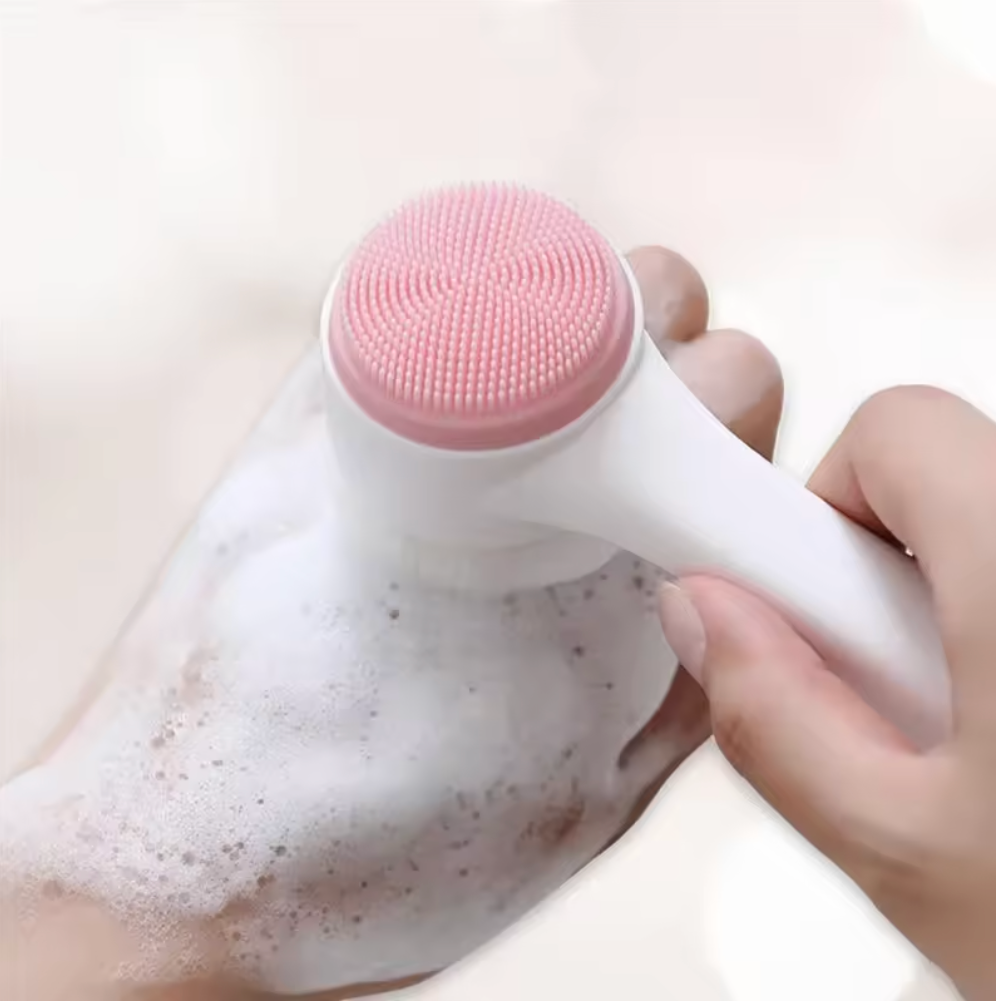3D Double-Sided Silicone Facial Cleansing & Massage Brush