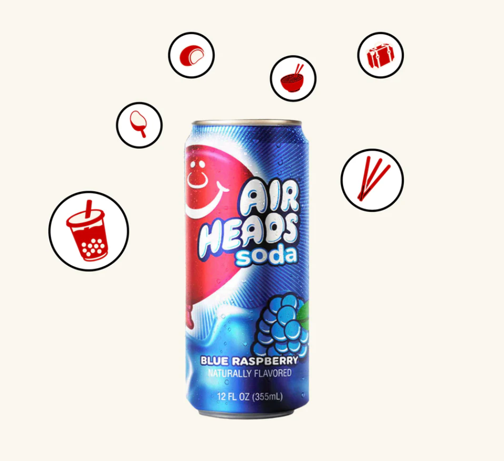4-Pack Assorted Airheads Soda – 12oz Cans