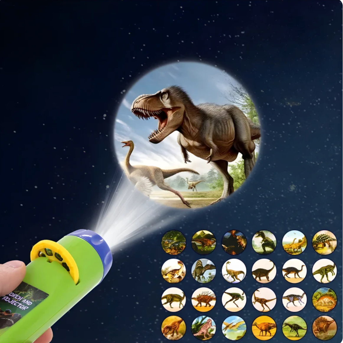 Animals Theme Educational Projector Night Light Toy for Kids (Ages 3+)