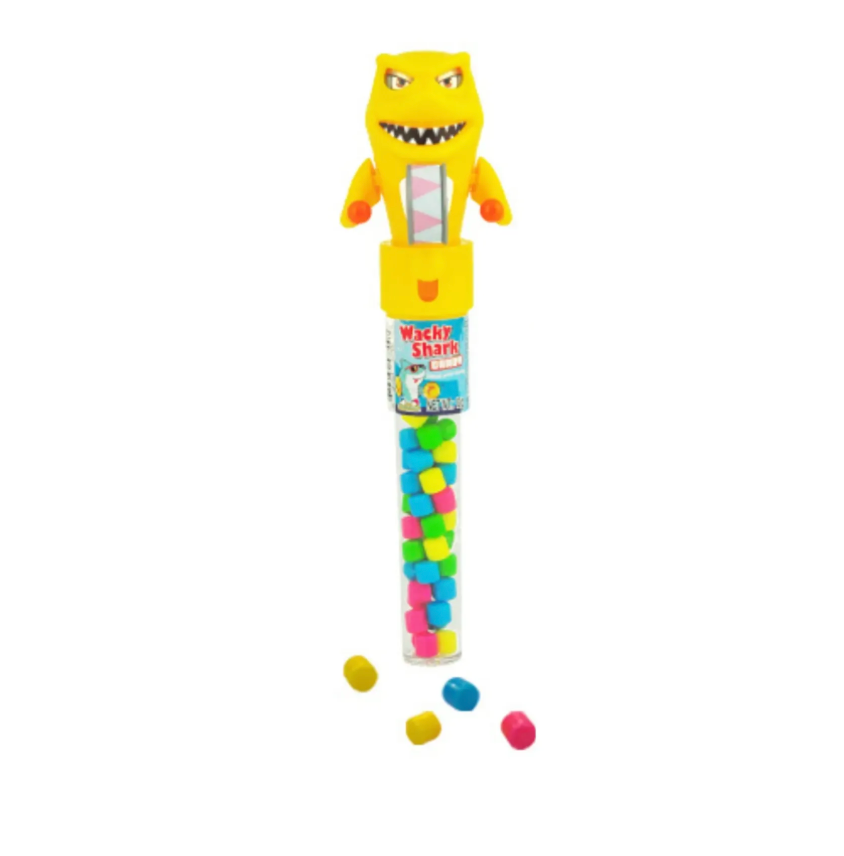Wacky Shark Candy Toy Dispenser – 3 Pack Assorted Colors