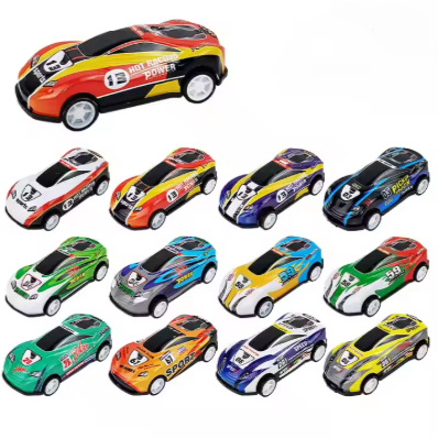 Assorted Mini Metal Pull-Back Racing Cars 8-Pack