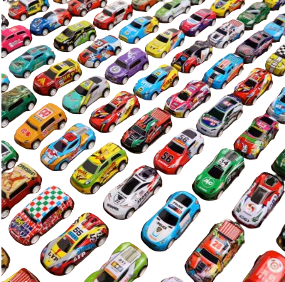 Assorted Mini Metal Pull-Back Racing Cars 8-Pack