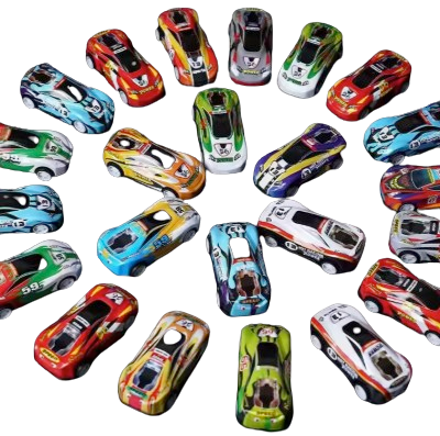 Assorted Mini Metal Pull-Back Racing Cars 8-Pack