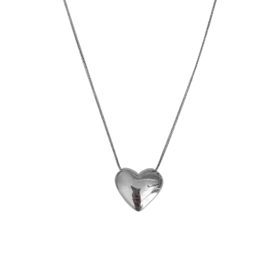 Minimalist Smooth Heart Pendant Necklace – Gold or Silver