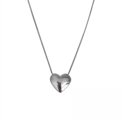 Minimalist Smooth Heart Pendant Necklace