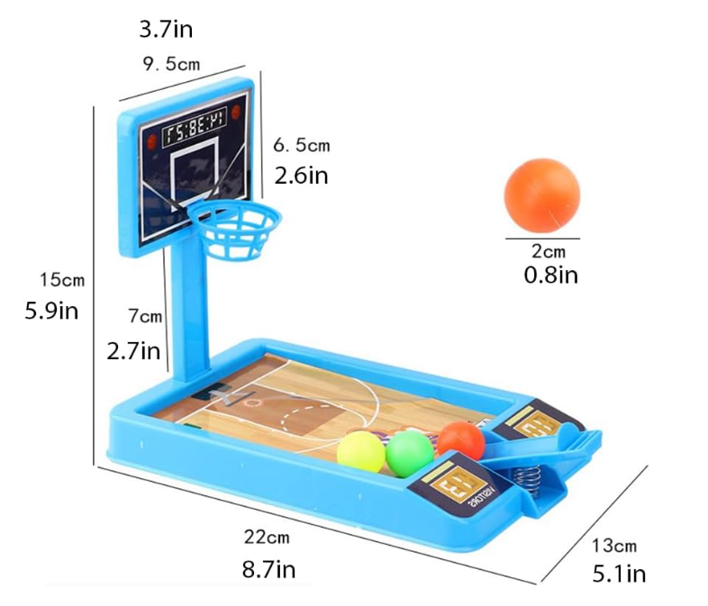 2-Pack Basketball Game Toys, Tabletop Basketball Shooting Game for Kids and Adults