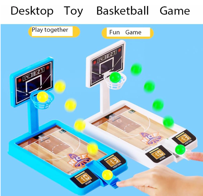 2-Pack Basketball Game Toys, Tabletop Basketball Shooting Game for Kids and Adults