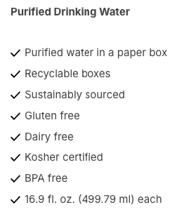 2-Pack Boxed Water Is Better – 16.9 fl oz Purified Drinking Water Carton