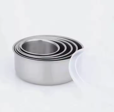5-Piece Stainless Steel Airtight Food Storage Container Set